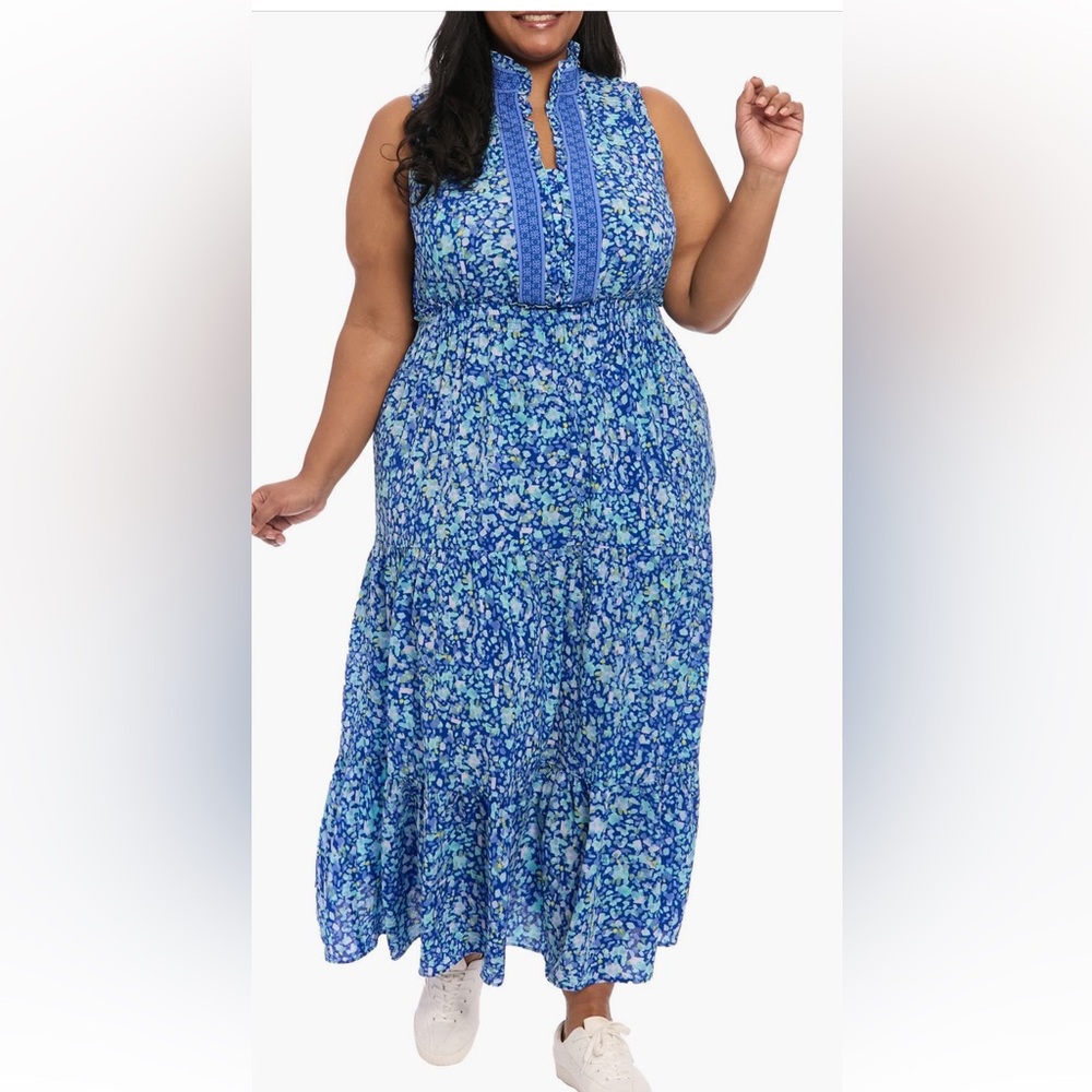 Blue Floral Maxi Dress